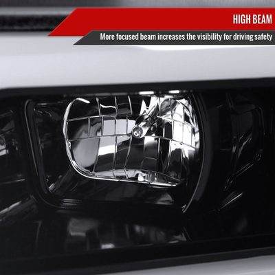 2019-2024 Dodge RAM 2500/3500/4500/5500 LED Tube Projector Headlights Jet