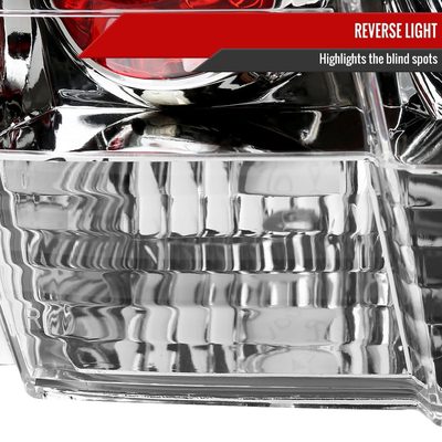 1999-2004 Ford Mustang Tail Lights Chrome Housing/Clear Lens