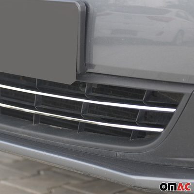 2011-2014 VW Jetta A6 Front Bumper Trim Molding Stainless Steel Silver 2 Pcs