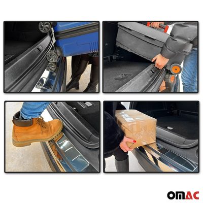2001-2007 Volvo V70/ XC70 Cross Country Rear Bumper Sill Cover Silver 1 Pcs