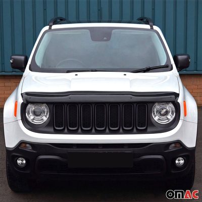 2015-2023 Jeep Renegade Set Bug Shield Hood Deflector & Window Visor Smoke 5Pcs