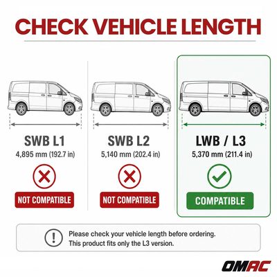 2016-2024 Mercedes Metris LWB Roof Racks & Roof Rack Rails Black