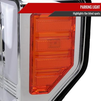 2017-2019 Ford F-250 F-350 F-450 F-550 LED C-Bar Headlights Signal Chrome
