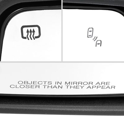 2019-2024 Chevy Silverado 1500 Black Manual Fold &Heated Side Mirror Passenger
