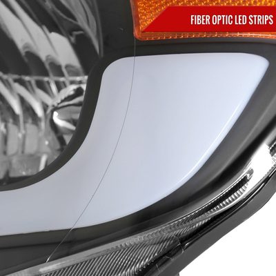 2005-2011 Toyota Tacoma LED Bar Factory Style Headlights Matte Black/Clear