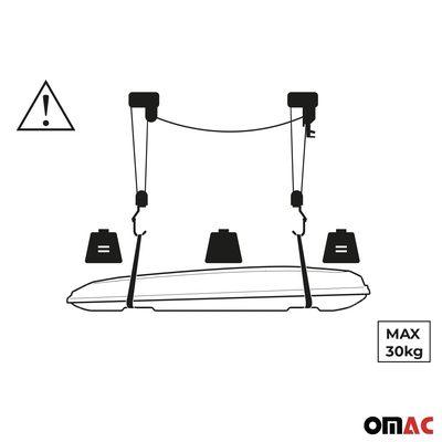 Roof Box Lift Holder Bike Lift Garage 66Lbs Capacity