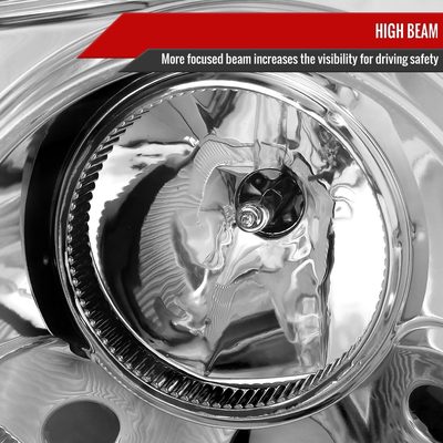 2005-2010 Chrysler 300 Base/LX/Touring Projector Headlights Chrome/Clear Lens
