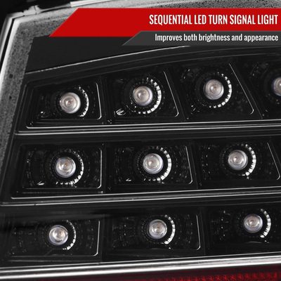 2009-2011 BMW E90 3-Series 4Dr Sedan Red LED Tail Light Jet Black/Clear Lens