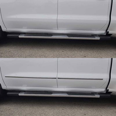 2014-2025 Chevrolet Silverado 1500 Side Door Molding Trim Set Chrome 4Pcs ABS Plastic