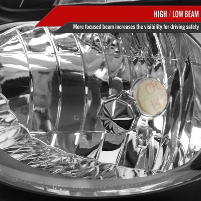 2002-2003 Subaru Impreza OEM Replacement Headlights Matte Black/Clear Lens