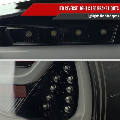 2009-2011 BMW E90 3-Series 4Dr Sedan Red LED Tail Light Glossy Black/Clear
