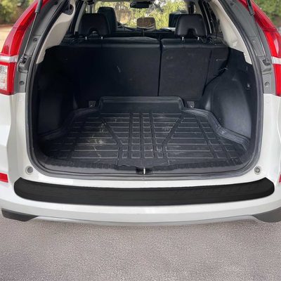2012-2016 Honda CR-V 4.gen Rear Bumper Sill Cover Protector Guard ABS Black 1Pc