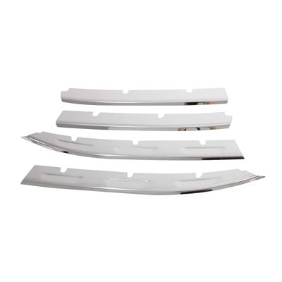 2022-2024 VW Tiguan Front Bumper Grill Trim Molding Stainless Steel Silver 4 Pcs