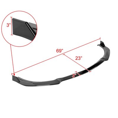 2010-2011 Mazda 3 S-Sport Glossy Black 3Pcs Front Bumper Lip Splitter Kit