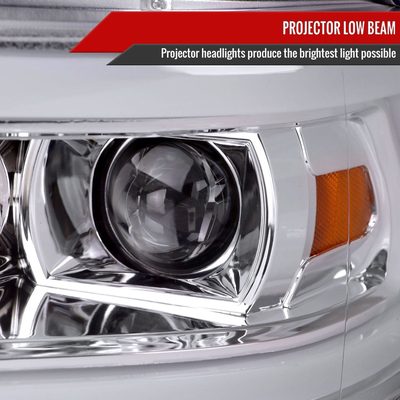 2019-2024 Dodge RAM 2500/3500/4500/5500 LED Tube Projector Headlights Chrome
