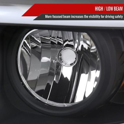 2006-2008 Dodge Ram 1500/ Ram 2500 3500 LED Headlights Amber Reflector Black