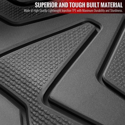 2017-2022 Tesla Model 3 Black TPE Front & Rear Floor Mats All Weather 5Pcs
