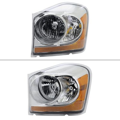 2004-2006 Dodge Durango Factory Style Headlights Chrome Housing/Clear Lens