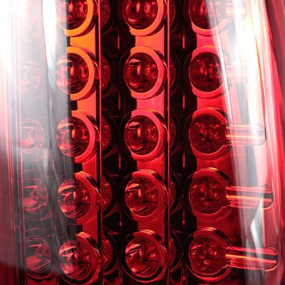 1999-2002 Chevy Silverado/ 1999-2006 GMC Sierra LED Tail Lights Chrome/Red Clear