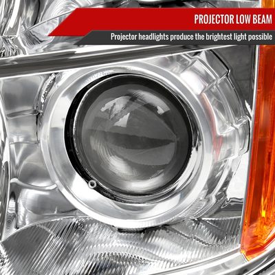 2006-2008 Honda Pilot Projector Style Headlights Chrome Housing/Clear Lens