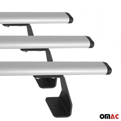 2015-2018 Chevrolet City Express Roof Rack Cross Bars Steel 3Pcs Silver