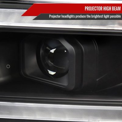 2019-2024 Dodge RAM 2500/3500/4500/5500 LED Signal Projector Headlights Black