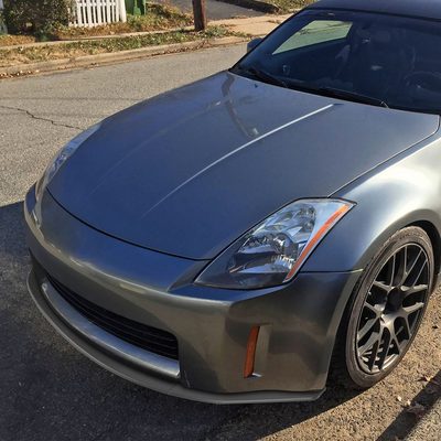 2003-2005 Nissan 350Z Matte Black 3Pcs Front Bumper Lip Splitter Kit