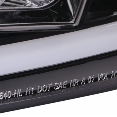 2000-2006 GMC Sierra/Denali/Yukon LED Strip Projector Headlights Glossy Black