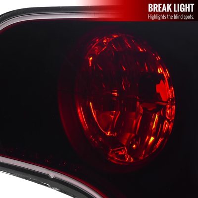 2006-2011 Honda Civic Sedan Tail Lights Matte Black Housing/Red Clear Lens