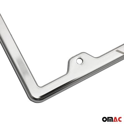 VIRGINIA Stainless Steel Chrome License Plate Frame Set 2 Pcs