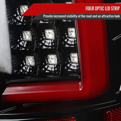 2002-2006 Dodge RAM 1500 2500 3500 LED Tail Lights -G2 Jet Black/Clear Lens