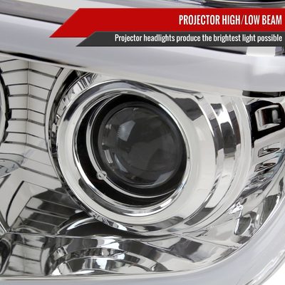 2014-2021 Toyota Tundra LED Turn Signal LED Bar Projector Headlights Chrome