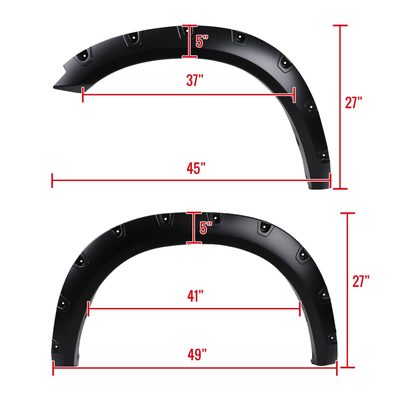 2009-2018 Dodge RAM 1500 / 2019-2021 Dodge RAM Classic Fender Flares Protector