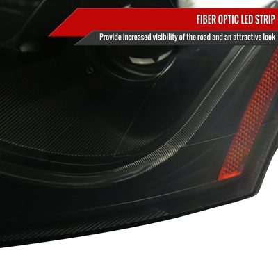1999-2006 Audi TT LED Bar Projector Headlights Black Housing/Smoke Lens