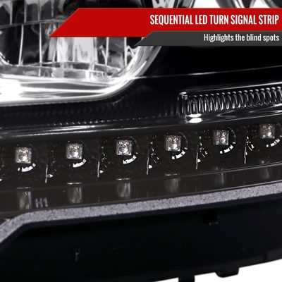 2009-2011 Mercedes Benz W164 ML-Class LED Sequetial Signal Headlights Black