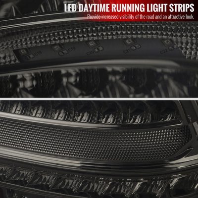 2001-2004 Mercedes Benz W203 C-Class Turn Signal LED Tail Lights Chrome/Smoke