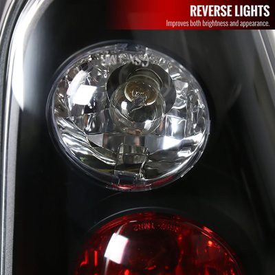 2003-2005 Toyota 4Runner Tail Lights Matte Black Housing/Clear Lens