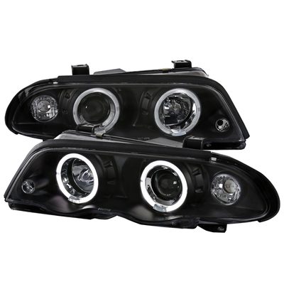 1999-2001 BMW E46 3 Series Sedan Dual Halo Projector Headlights Matt Black