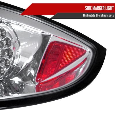 2006-2011 Mitsubishi Eclipse LED Tail Lights Chrome Housing/Clear Lens