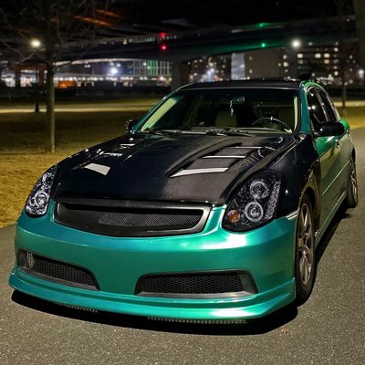 2005-2006 Infiniti G35 Sedan Halo Projector Headlights SMD LED Light Black