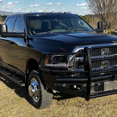 2013-2018 RAM 1500 2500 3500 LED Bar Projector Headlights Matte Black/Clear