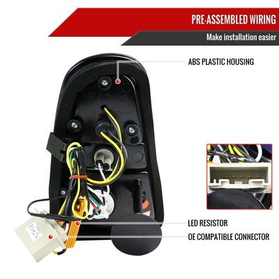 2005-2006 Mini Cooper S LED Tail Lights Chrome Housing/Clear Lens