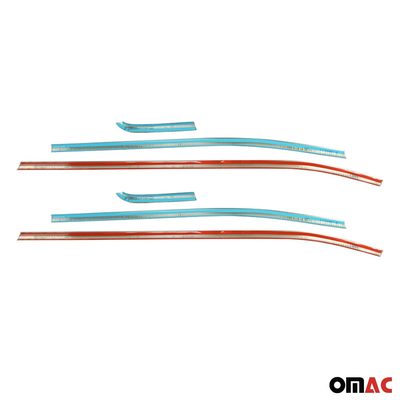 2015-2024 Jeep Renegade Window Molding Trim Streamer Steel Dark 6 Pcs
