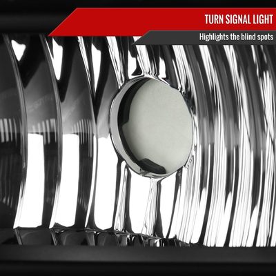 2005-2007 Ford F-250/350/450/550/Excursion Crystal Headlights LED Light Black