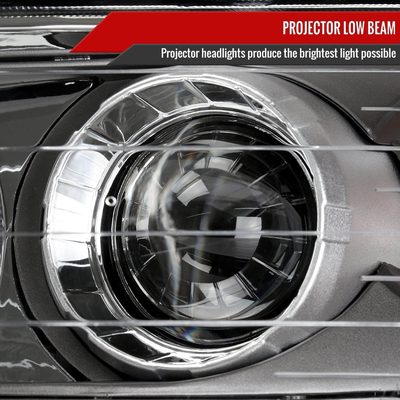 2006-2008 Hyundai Sonata Projector Style Headlights Matte Black/Clear Lens