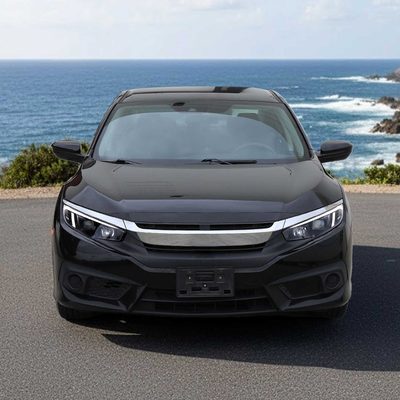 For Honda Civic 2016-2021 Projector Headlights Sequential DRL Jet Black Housing Clear Lens