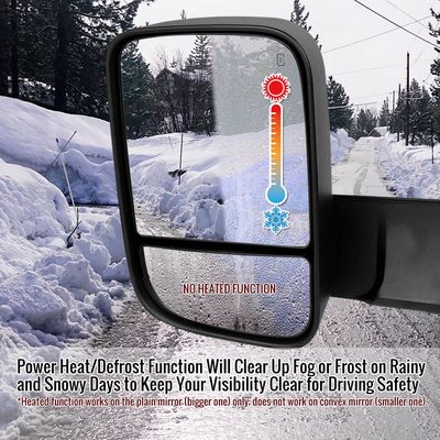 2013-2017 Dodge RAM 1500/2500/3500 Auto-Fold Heated ATS & Manual Side Mirrors