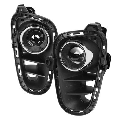 2018-2020 Kia Rio 9006 12v/51w Projector Fog Lights Kit Chrome/Clear Lens