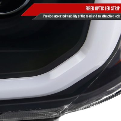 2012-2015 Toyota Tacoma LED CBar Projector Headlights LED Parking Light Black