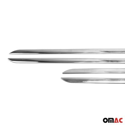 2014-2019 Smart Forfour Side Door Molding Trim Skirt Garnish Stainless Steel Silver 4Pcs